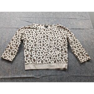 J. Crew Sweater Women's Medium‎ Light Tan Cheetah Print